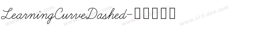 LearningCurveDashed字体转换