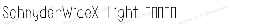 SchnyderWideXLLight字体转换