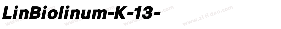 LinBiolinum-K-13字体转换