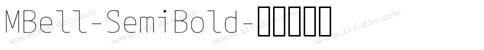 MBell-SemiBold字体转换