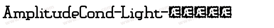 AmplitudeCond-Light字体转换