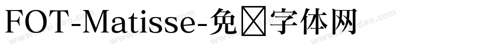 FOT-Matisse字体转换