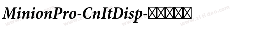 MinionPro-CnItDisp字体转换