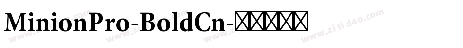 MinionPro-BoldCn字体转换