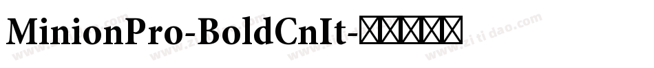 MinionPro-BoldCnIt字体转换