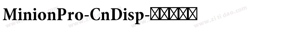 MinionPro-CnDisp字体转换