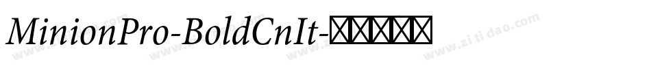 MinionPro-BoldCnIt字体转换