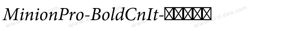 MinionPro-BoldCnIt字体转换