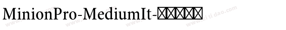 MinionPro-MediumIt字体转换