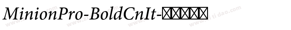 MinionPro-BoldCnIt字体转换