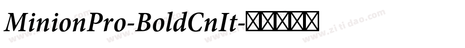 MinionPro-BoldCnIt字体转换