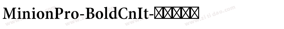 MinionPro-BoldCnIt字体转换