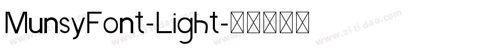 MunsyFont-Light字体转换