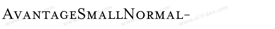 AvantageSmallNormal字体转换