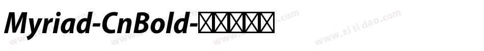 Myriad-CnBold字体转换