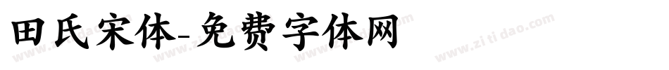 田氏宋体字体转换