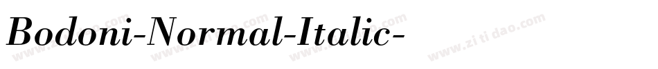 Bodoni-Normal-Italic字体转换