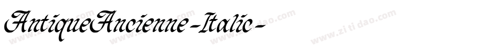 AntiqueAncienne-Italic字体转换