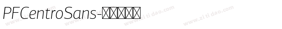 PFCentroSans字体转换