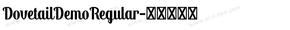 DovetailDemoRegular字体转换