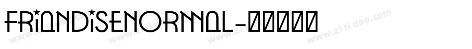 FriandiseNormal字体转换