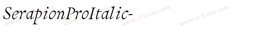 SerapionProItalic字体转换