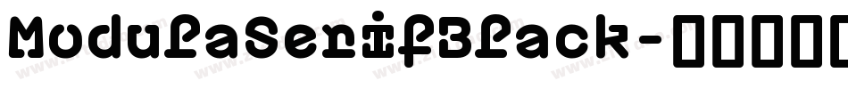 ModulaSerifBlack字体转换