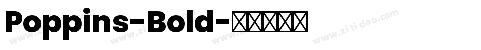 Poppins-Bold字体转换