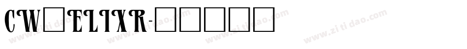 CW_ELIXR字体转换