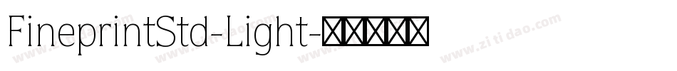 FineprintStd-Light字体转换