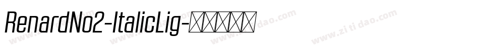 RenardNo2-ItalicLig字体转换