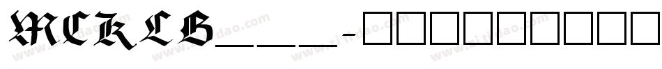 MCKLB___字体转换