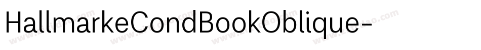 HallmarkeCondBookOblique字体转换