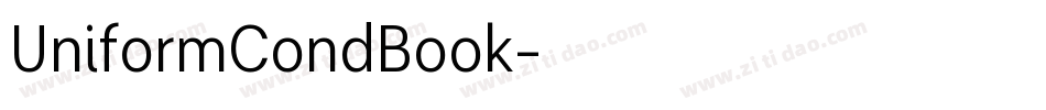 UniformCondBook字体转换