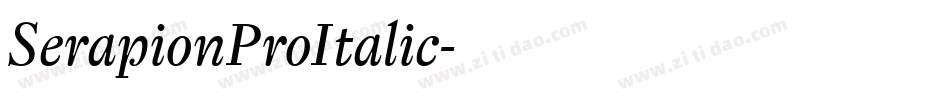 SerapionProItalic字体转换