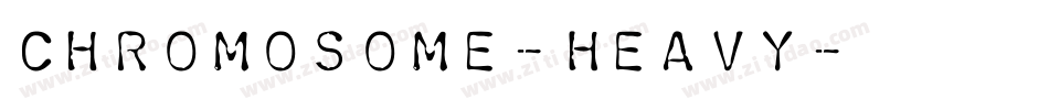 Chromosome-Heavy字体转换