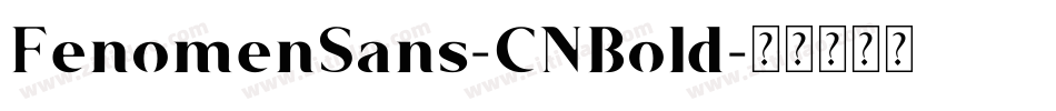 FenomenSans-CNBold字体转换