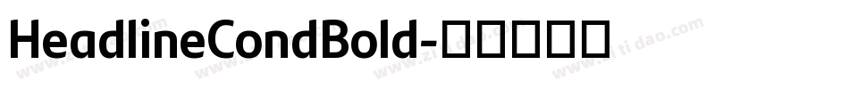 HeadlineCondBold字体转换