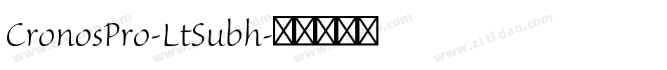 CronosPro-LtSubh字体转换