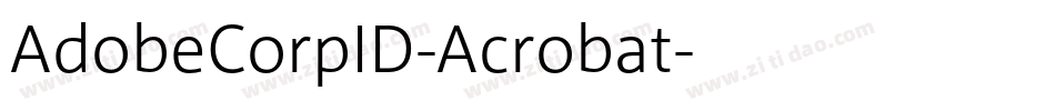 AdobeCorpID-Acrobat字体转换