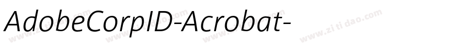 AdobeCorpID-Acrobat字体转换