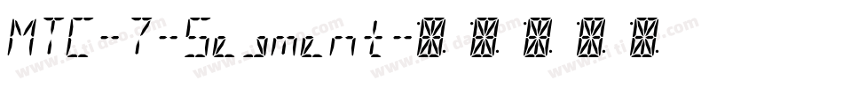 MTC-7-Segment字体转换