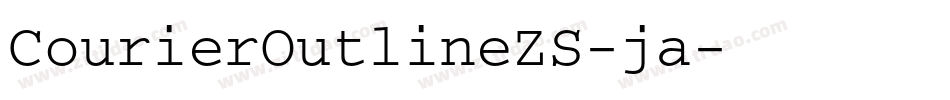 CourierOutlineZS-ja字体转换