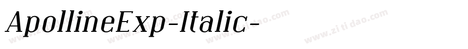 ApollineExp-Italic字体转换