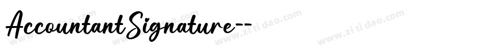 AccountantSignature-字体转换