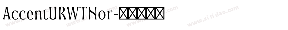 AccentURWTNor字体转换