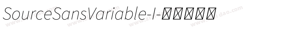 SourceSansVariable-I字体转换