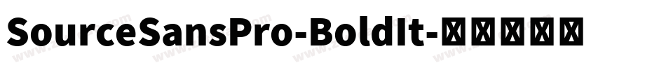 SourceSansPro-BoldIt字体转换