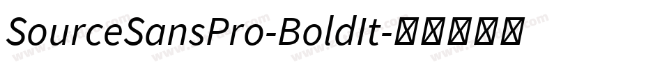 SourceSansPro-BoldIt字体转换