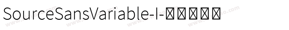 SourceSansVariable-I字体转换